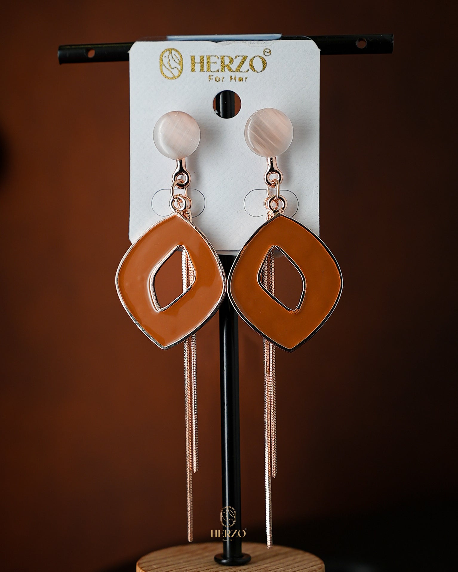 Amber Grace Geometric Drop Earrings